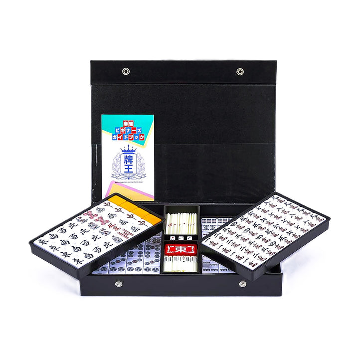 HEYOUTH Mini Mahjong spel, traditionele Chinese Mahjong-set met 144 stuks, leeftijd 180